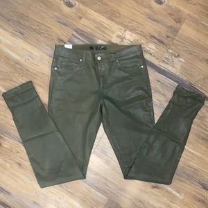 Joe’s Jeans Coated Olive Mid Rise Jeans 28